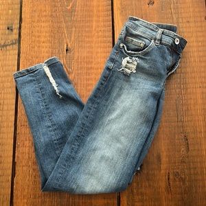 High Waisted Distressed Jeans